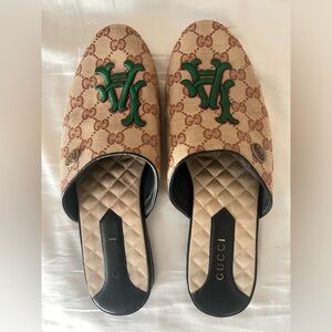 Gucci LA Dodgers Monogrammed Mules